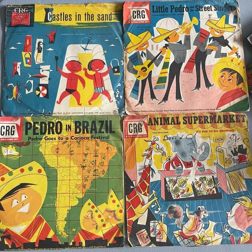 Children's Record Guild Vintage 12 Kids Record Albums Little Pedro , Fog Boat